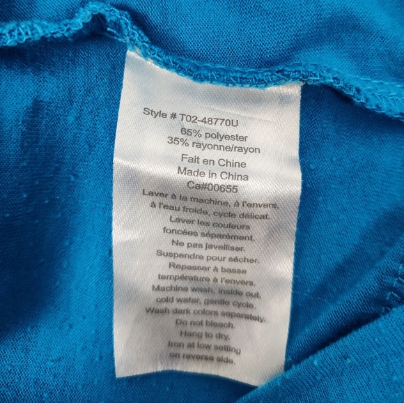 Thyme Maternity Nursing Tank Top in Blue Drape Neck Size XL - Picture 9 of 9